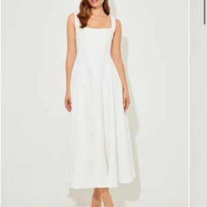 OddMuse Square neck midi dress